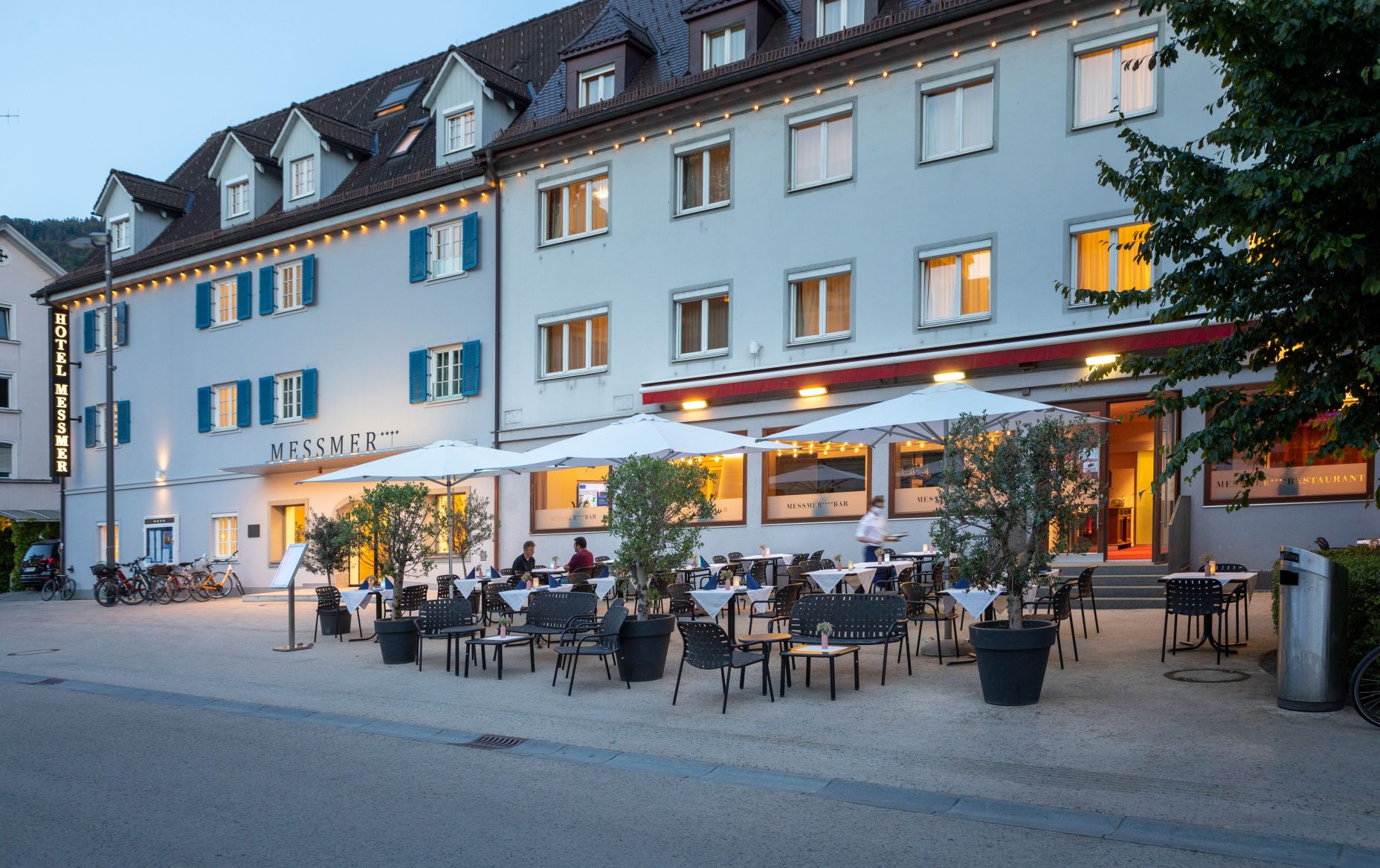 Aussenplätze Gruppenhotel Messmer, Bregenz Aussenplätze Gruppenhotel Messmer, Bregenz