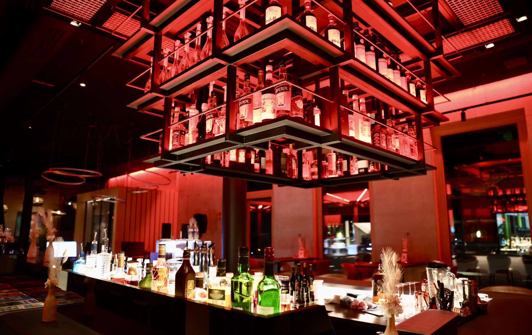 Bar in der Gruppenunterkunft Amedia, Lustenau