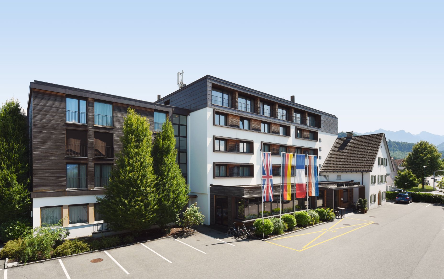 Aussenansicht Gruppenhotel Weisses Kreuz, Feldkirch Aussenansicht Gruppenhotel Weisses Kreuz, Feldkirch