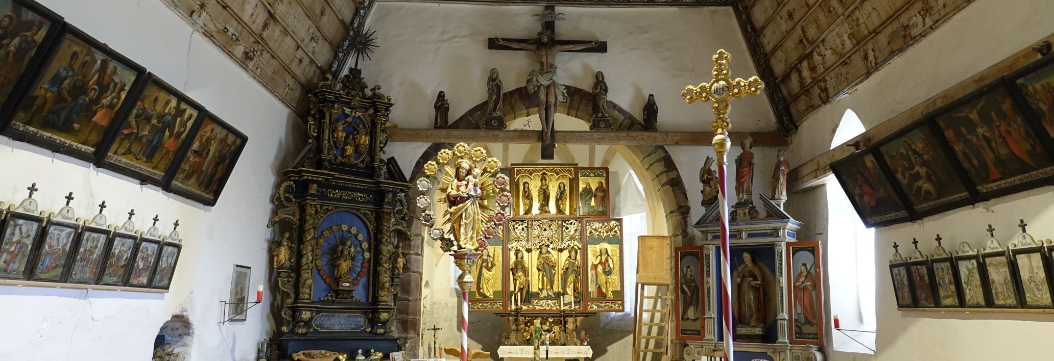 Innenraum St. Agatha Kapelle am Kristberg Innenraum St. Agatha Kapelle am Kristberg