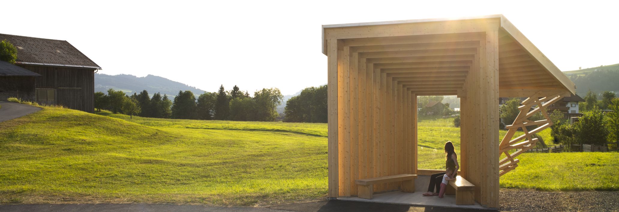 Architekturprojekt bus:stop in Krumbach, Bregenzerwald