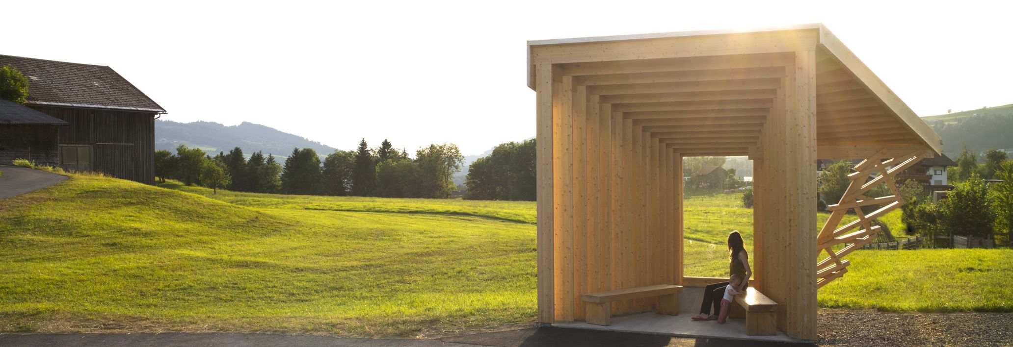 Architekturprojekt bus:stop in Krumbach, Bregenzerwald Architekturprojekt bus:stop in Krumbach, Bregenzerwald