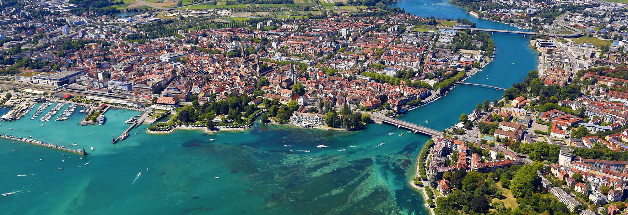 Luftbild von Konstanz am Bodensee Luftbild von Konstanz am Bodensee