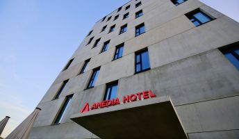 Aussenansicht Gruppenunterkunft Amedia Hotel, Lustenau
