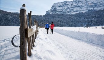 Winterwandern Bregenzerwald mit Blick auf Kanisfluh