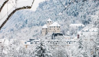 Feldkirch im Winter mit Blick auf die Schattenburg