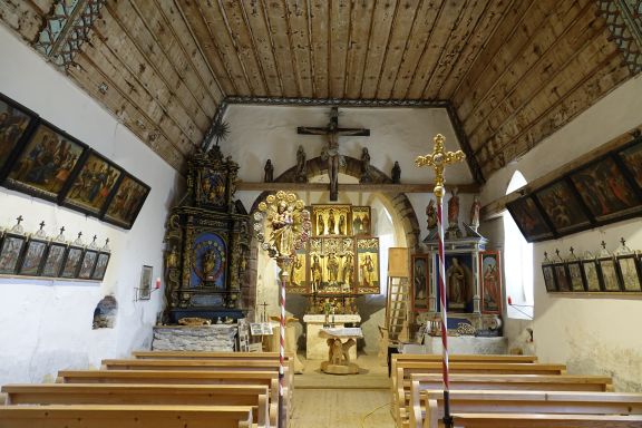 Innenraum St. Agatha Kapelle am Kristberg Innenraum St. Agatha Kapelle am Kristberg