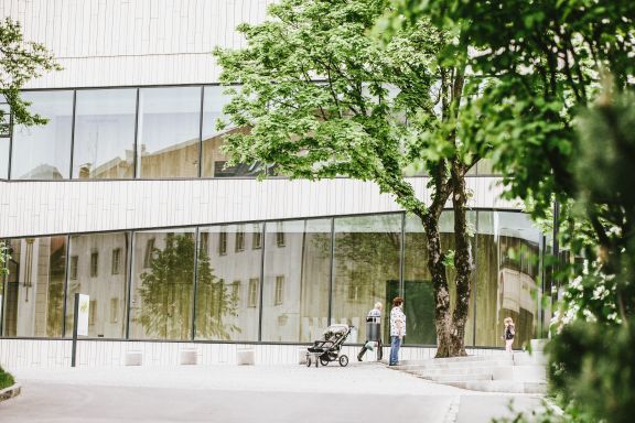 Blick auf montforthaus, Feldkirch