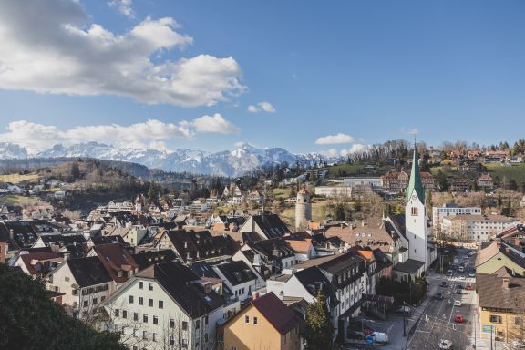 Blick von der Schattenburg auf Feldkirch