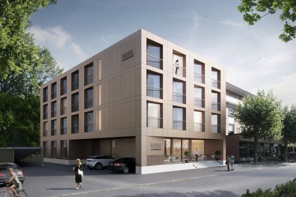 Aussenansicht Gruppenhotel Katharinenhof Comfort, Dornbirn  Aussenansicht Gruppenhotel Katharinenhof Comfort, Dornbirn