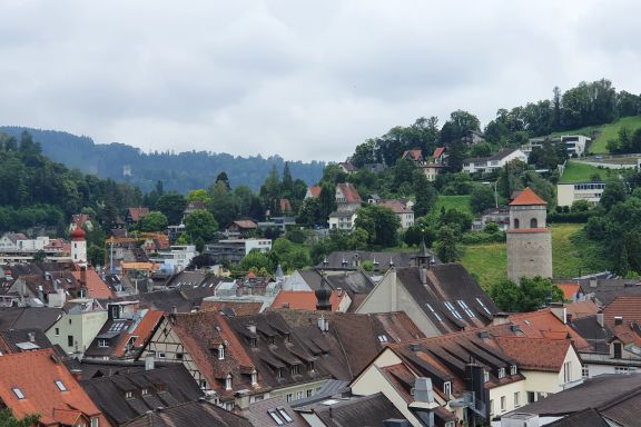 Aussicht von der Schattenburg, Feldkirch  Aussicht von der Schattenburg, Feldkirch
