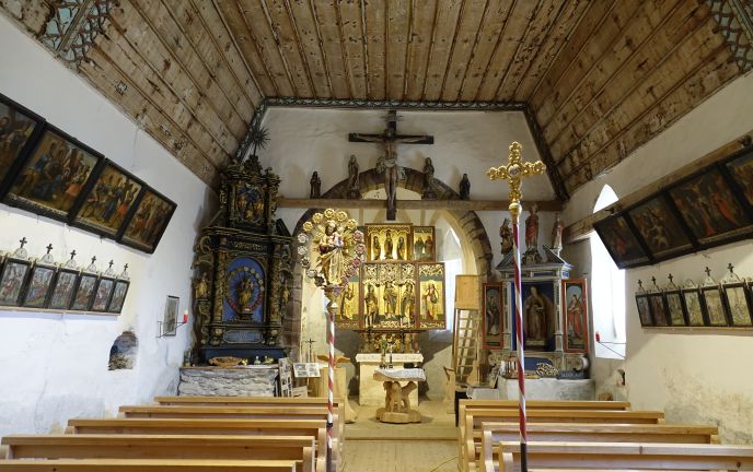 Innenraum St. Agatha Kapelle am Kristberg