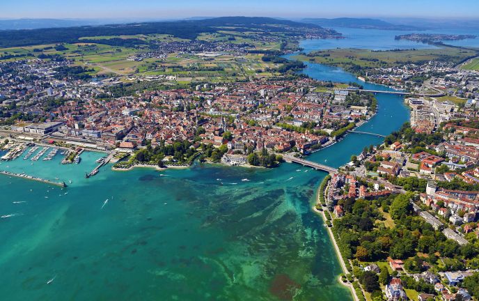 Luftbild von Konstanz am Bodensee Luftbild von Konstanz am Bodensee