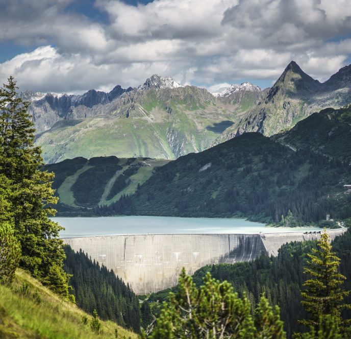 Blick auf den Silvretta Stausee Blick auf den Silvretta Stausee