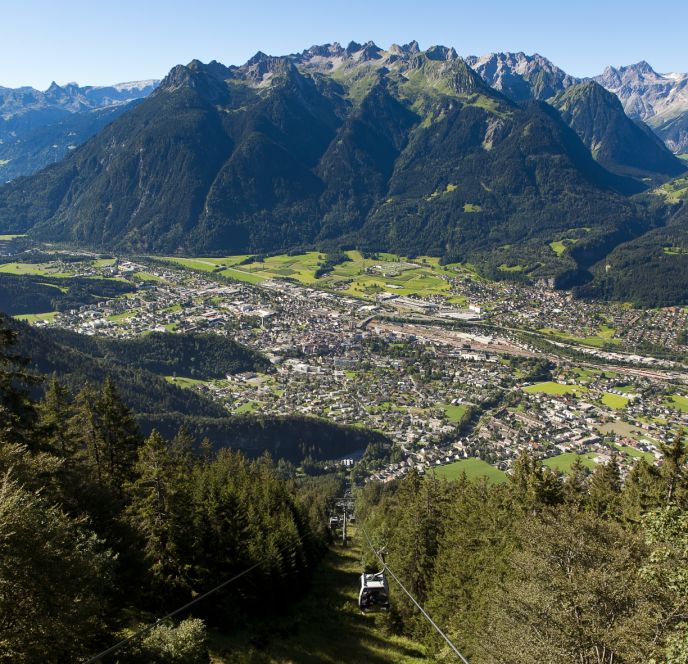 Blick auf Bludenz vom Muttersberg Blick auf Bludenz vom Muttersberg