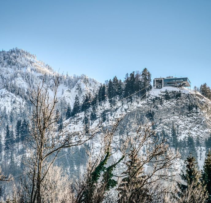 Blick auf Karren Bergstation im Winter Blick auf Karren Bergstation im Winter