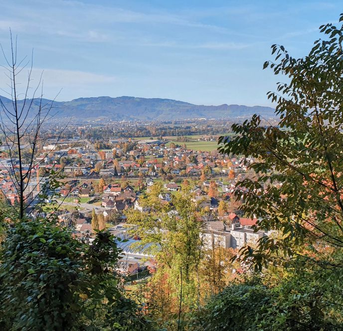 Blick vom Schlossberg Hohenems Blick vom Schlossberg Hohenems