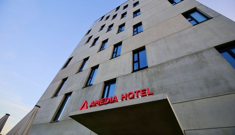 Aussenansicht Gruppenunterkunft Amedia Hotel, Lustenau Aussenansicht Gruppenunterkunft Amedia Hotel, Lustenau