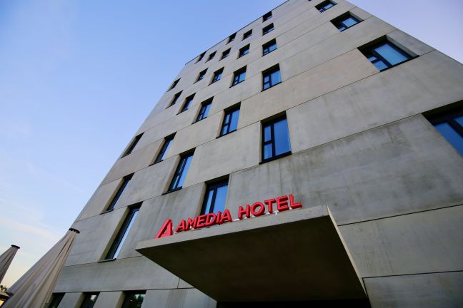 Aussenansicht Gruppenunterkunft Amedia Hotel, Lustenau